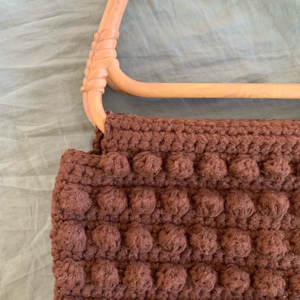 Vintage knit macrame handbag - Picture 2 of 4